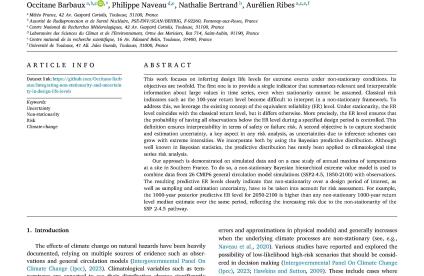 Intégration de la non-stationnarité et de l'incertitude dans les niveaux de dimensionnement basés sur des séries temporelles climatologiques