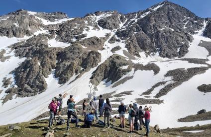 Sortie terrain au dessus du col du Lautaret