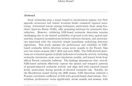 Can Sentinel-1 reliably provide regional-scale information on avalanche activity.
