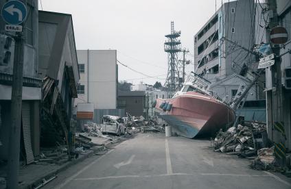 Dégâts provoqués par le tsunami