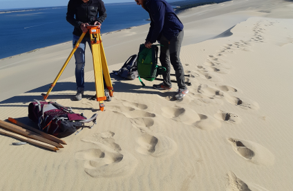 Suivi de la Dune du Pilat par l'Observatoire de la Côte Aquitaine (2019).