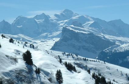 Le Mont Blanc vu du Col de Joue-Plane (Alpes-Maritimes)