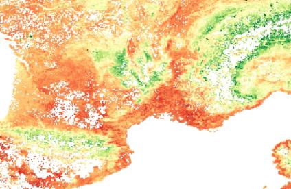 Résultat d'un prototype de suivi du danger de feu de forêt
