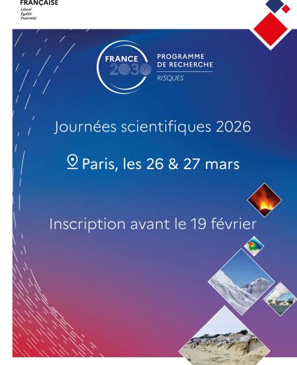 Journées scientifiques annuelle du programme Risques (IRiMa)