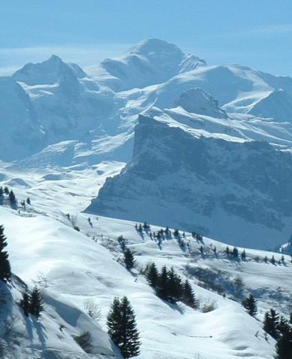 Le Mont Blanc vu du Col de Joue-Plane (Alpes-Maritimes)