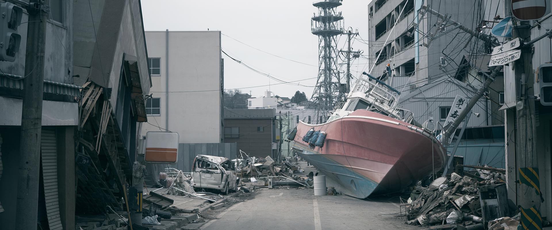 Dégâts provoqués par le tsunami