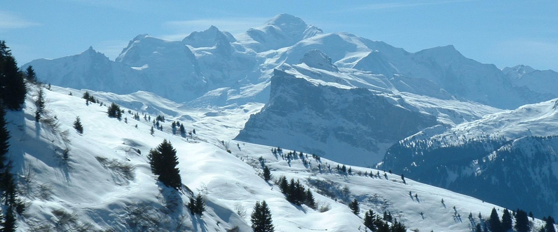 Le Mont Blanc vu du Col de Joue-Plane (Alpes-Maritimes)