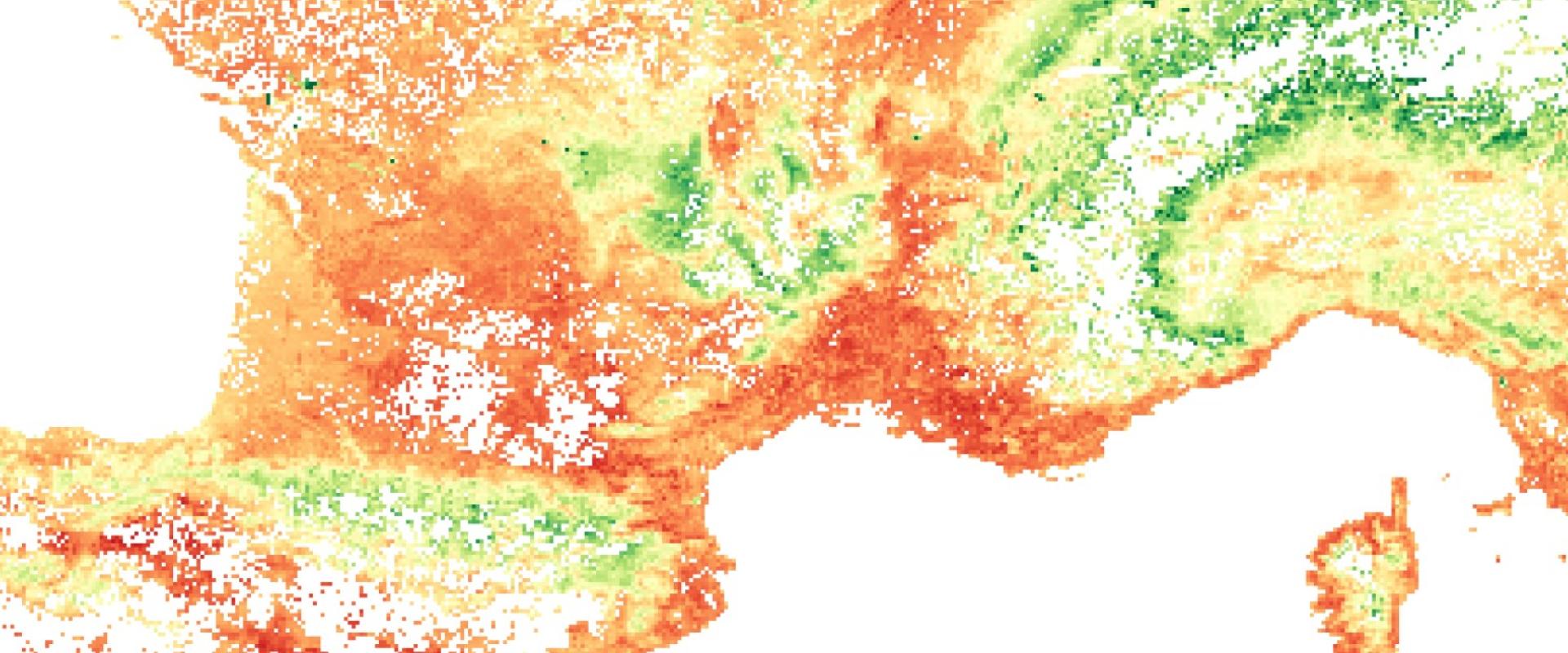 Résultat d'un prototype de suivi du danger de feu de forêt