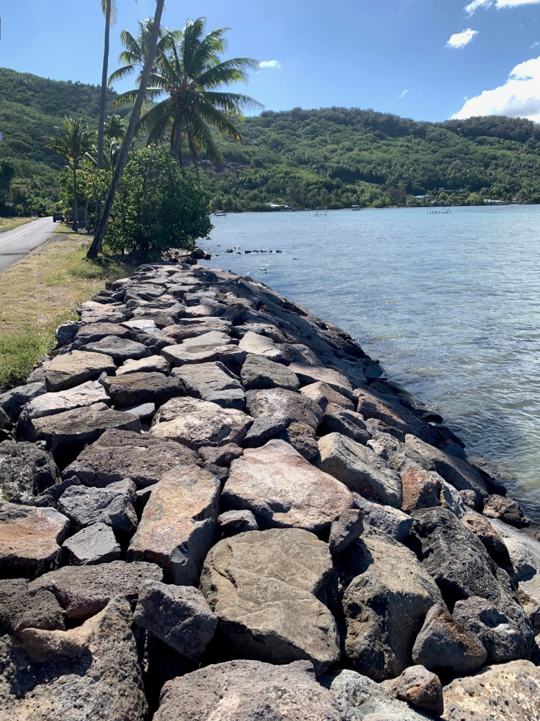 Protection côtière sur l'île de Bora Bora